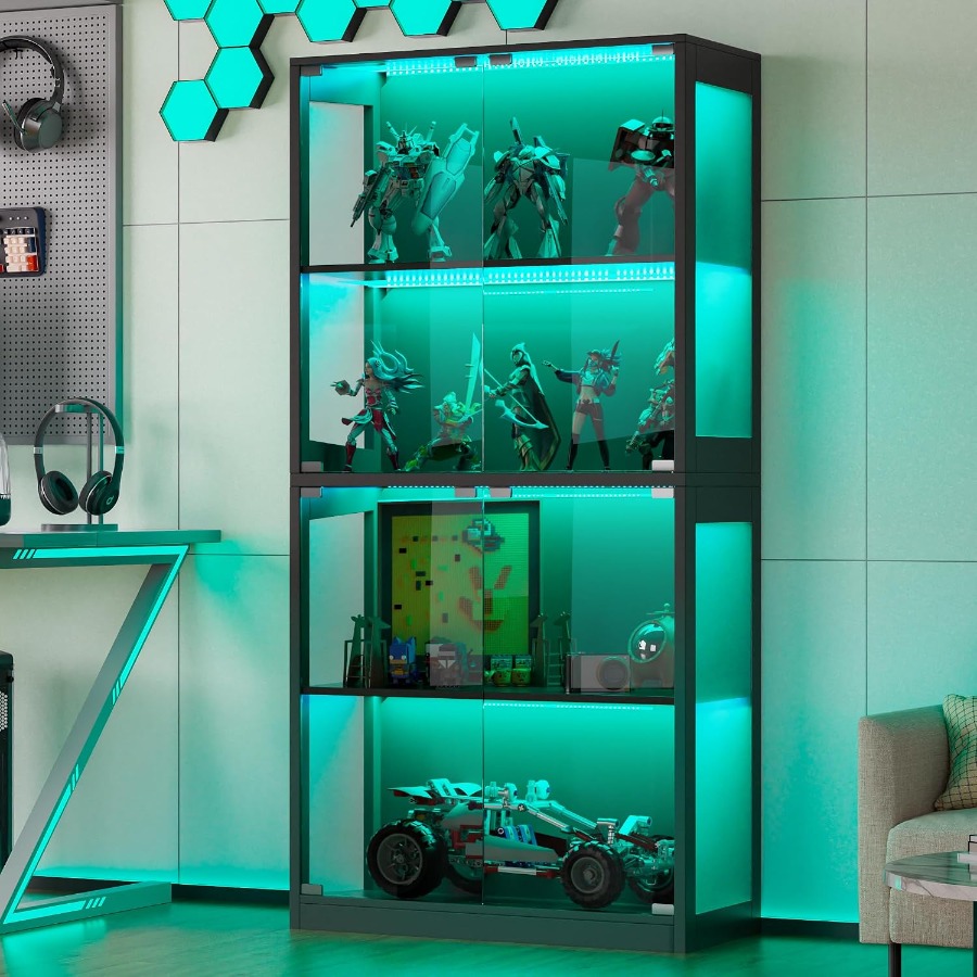 Display Cabinet with Glass Doo - огляд і ціна Lighting