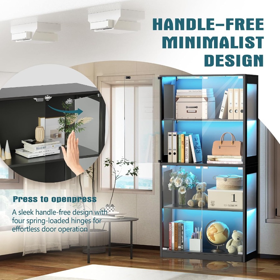 Display Cabinet with Glass Doo - огляд і ціна Lighting