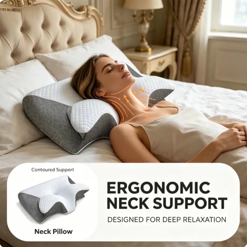 Breathable Orthopedic Memory F - огляд і ціна Memory Foam Orthopedic Pillow Neck Pain