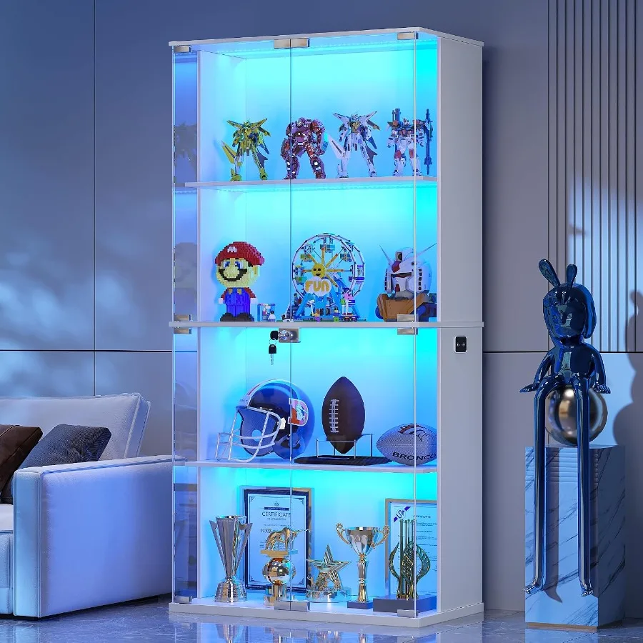 Locking Glass Display Cabinet  - огляд і ціна Lighting